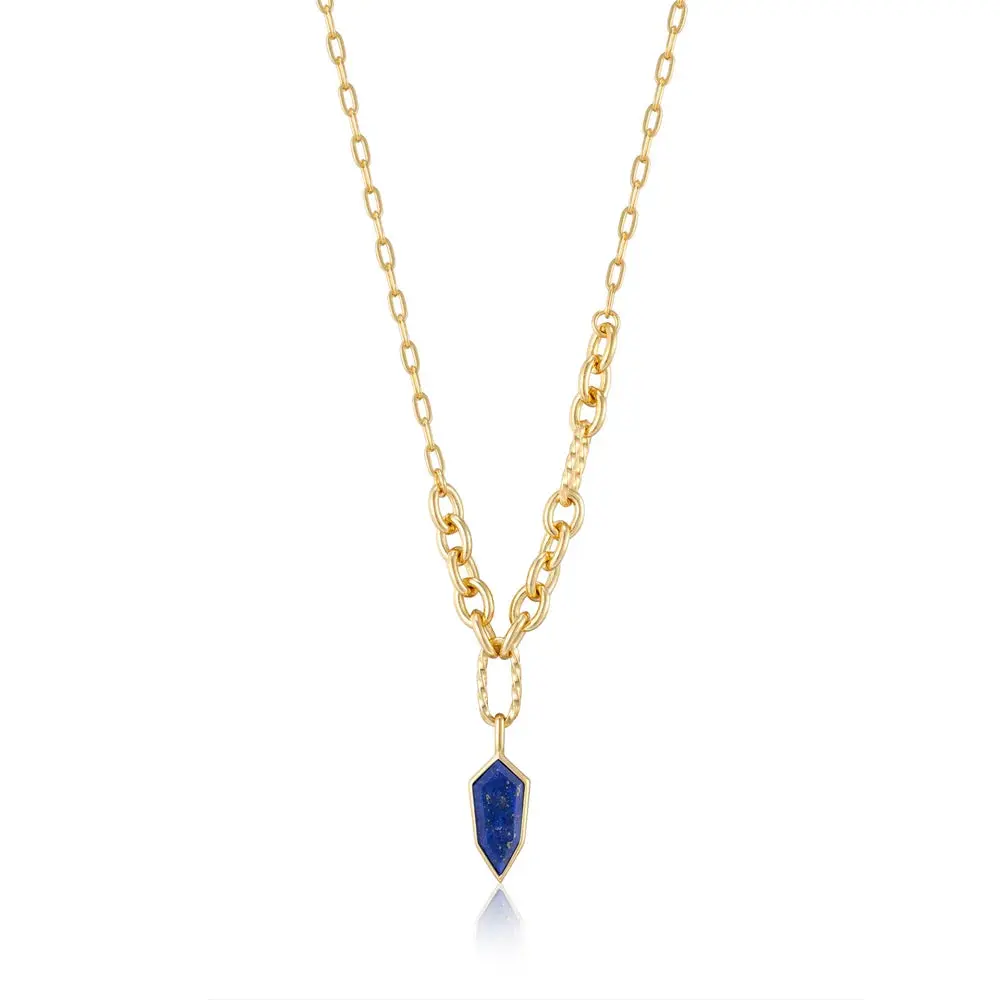 Lapis Emblem Pendant Necklace 1