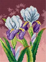Spring Irises Needlepoint Canvas 1