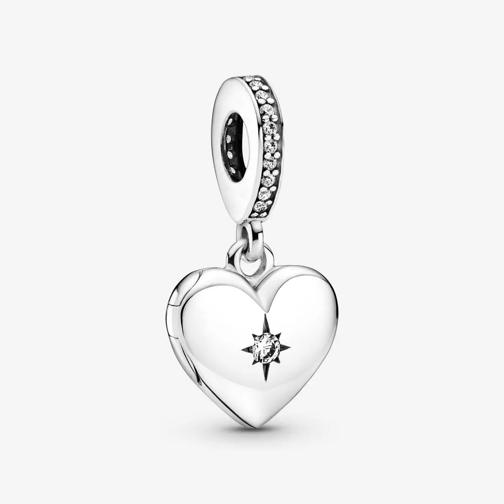 Openable Heart Locket Dangle Charm 1