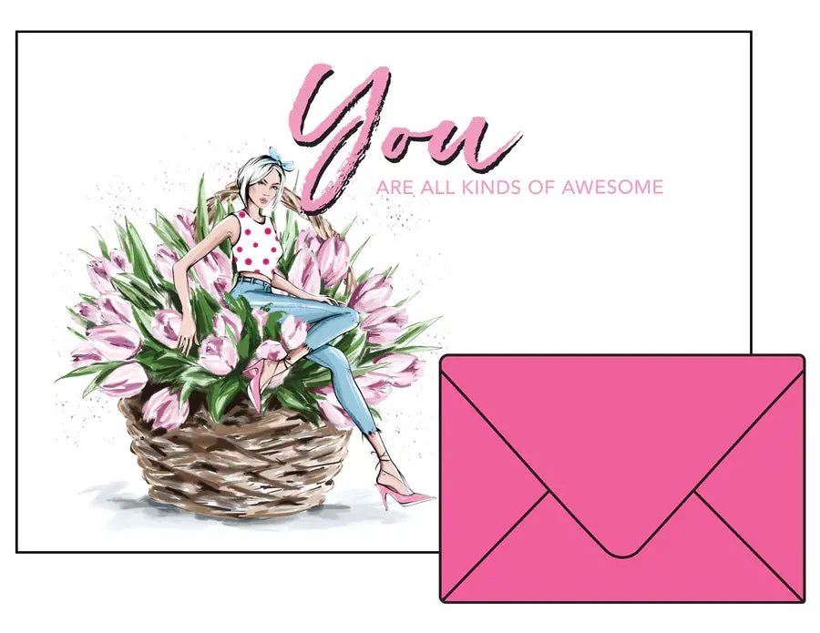 Flat Notecards - You Are All Kinds Of Awesome 1