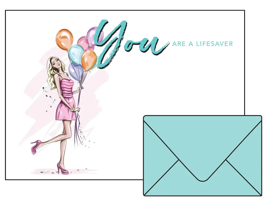Flat Notecards - You Are A Lifesaver 1