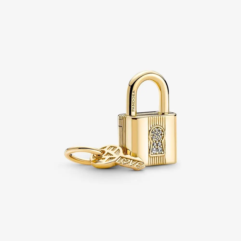 Padlock & Key Dangle Charm 1