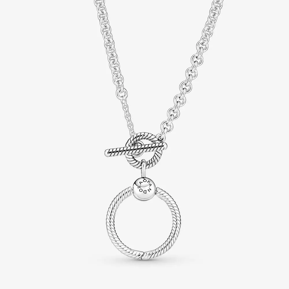 Pandora Moments O Pendant T-Bar Necklace 1