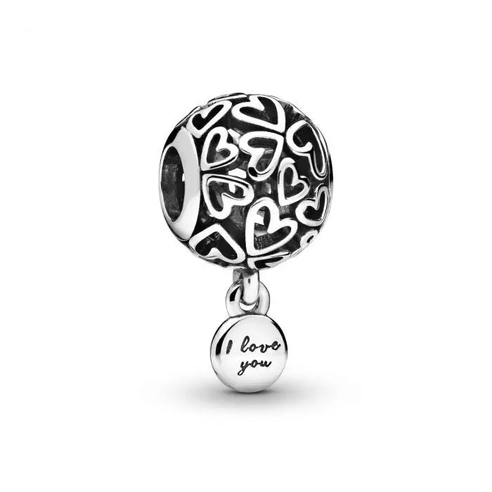 Openwork Love Hearts Charm 1