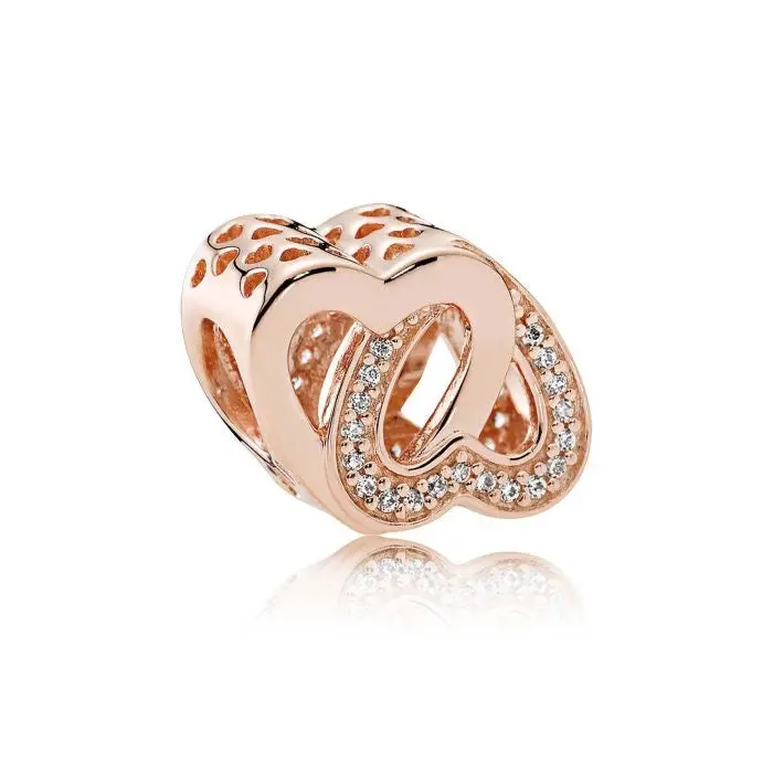 Entwined Love Rose Charm 1