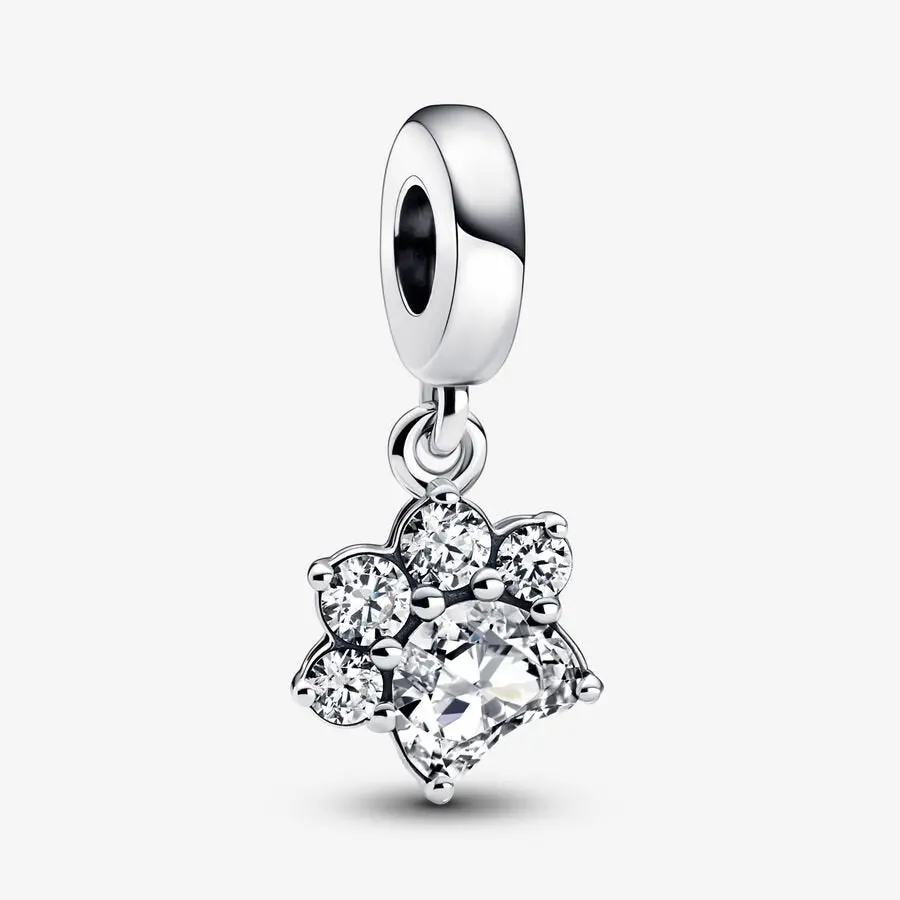 Sparkling Pet Paw Print Dangle Charm 1