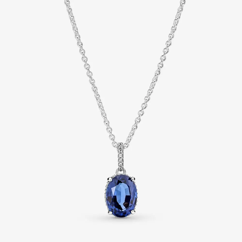 Sparkling Statement Halo Pendant Necklace 1