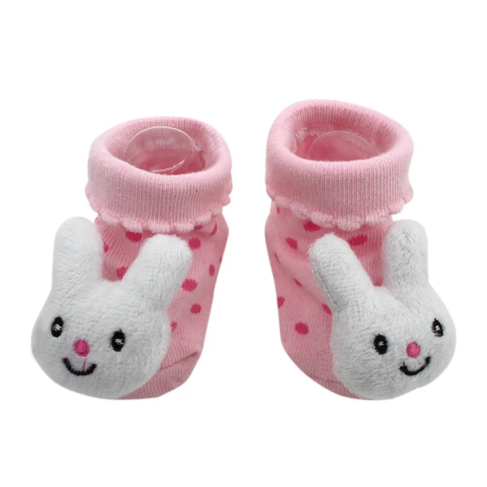 Baby Socks Cartoon Newborn Baby Girls Boys Anti-Slip Socks Slipper Shoes Boots Kids Sock 1