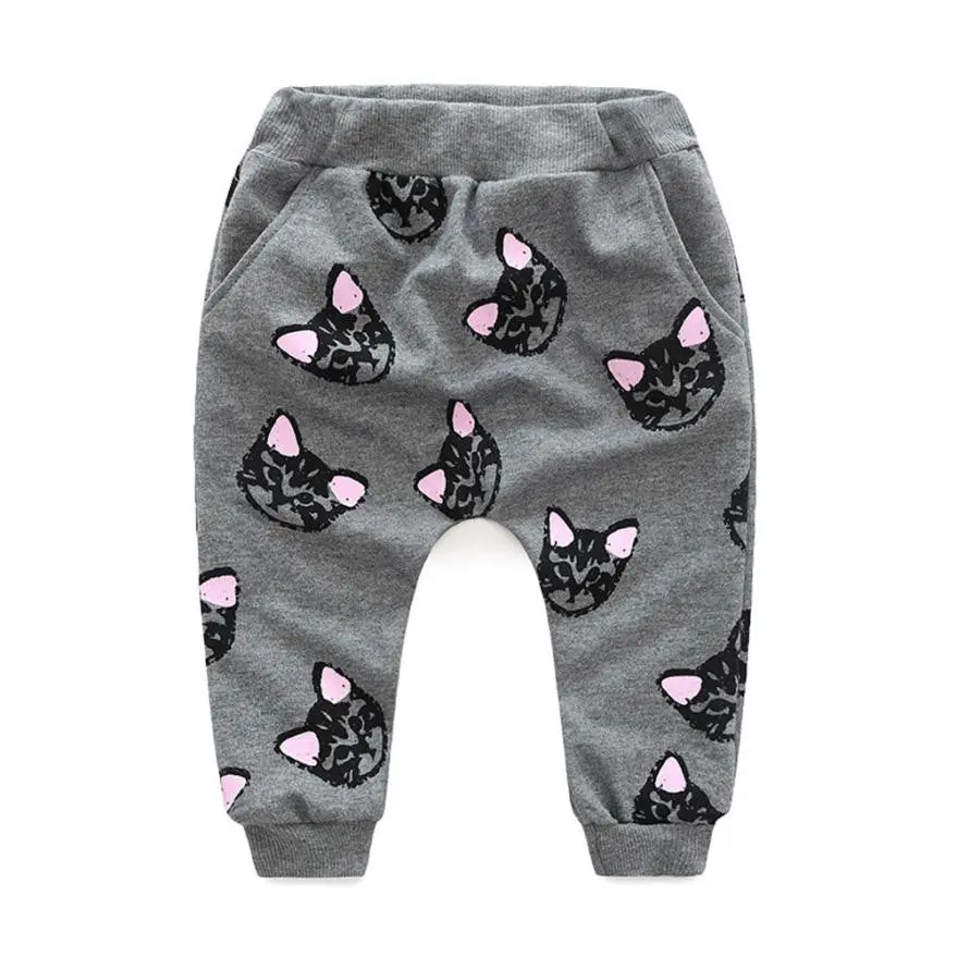 Kids Baby Girls Clothes Set Winter Cat Printed Girls Clothing Sets Cat Clothes Little Cat Baby Girls Long Sleeve Cotton Blended 1
