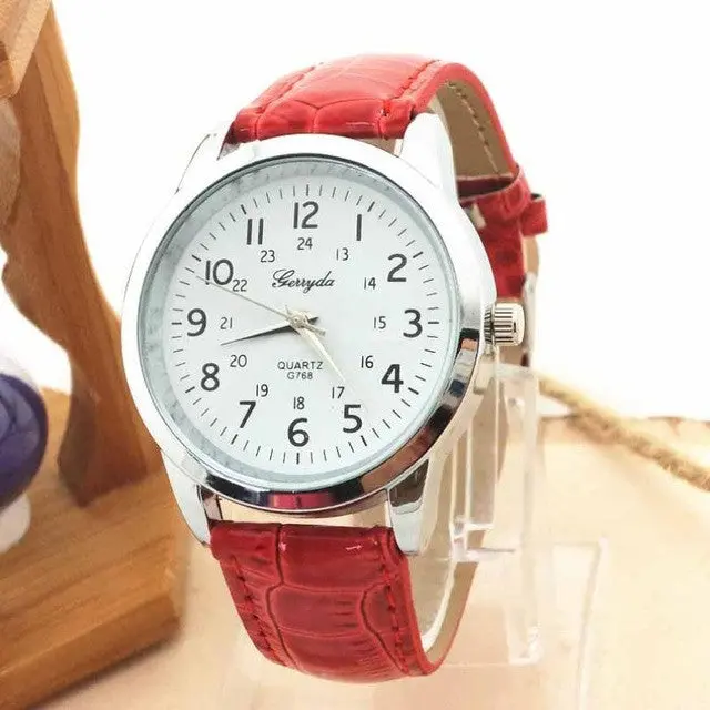 2017 Mens Fashion Watches Relojes Hombre Elegant Analog Luxury Geneva Watches Men Pu Leather Strap Quartz Mens Wrist Watch 7