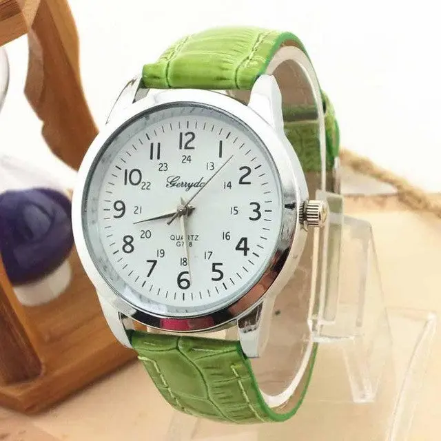 2017 Mens Fashion Watches Relojes Hombre Elegant Analog Luxury Geneva Watches Men Pu Leather Strap Quartz Mens Wrist Watch 4