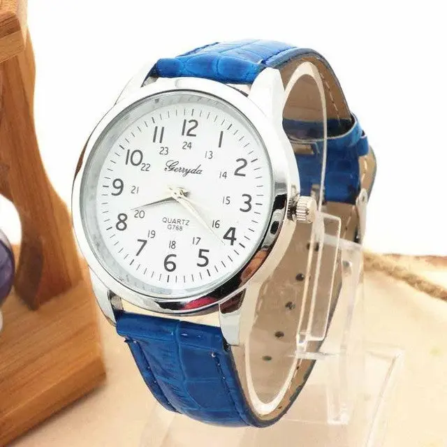 2017 Mens Fashion Watches Relojes Hombre Elegant Analog Luxury Geneva Watches Men Pu Leather Strap Quartz Mens Wrist Watch 4