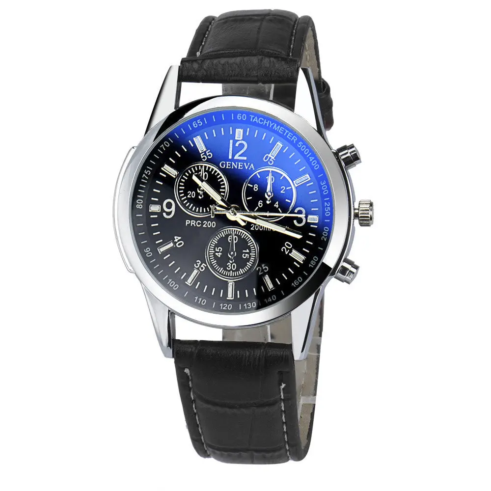 Mens Watches Top Brand Luxury Faux Leather Analog Watch Wristwatch Mujer Relojes Waterproof Relogio Montre Homme 1