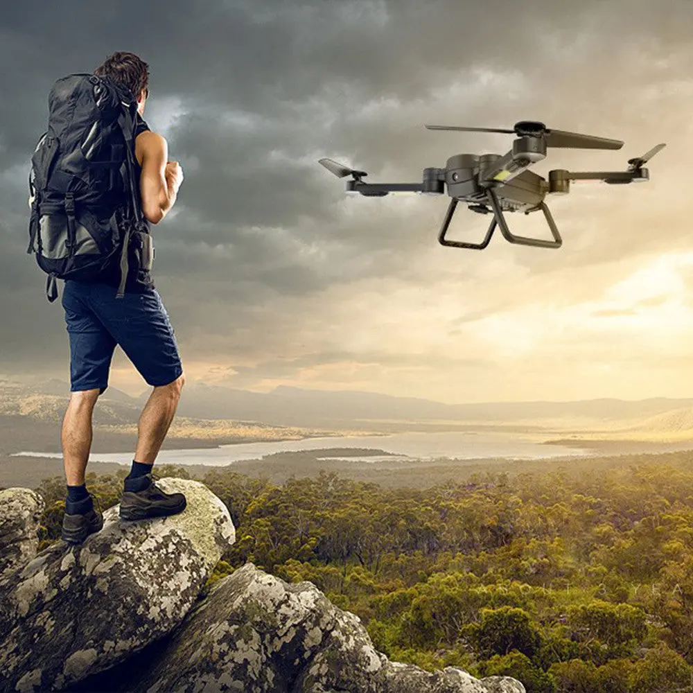 Foldable Drone Rc Helicopter 2.4G 4Ch Altitude Hold Hd Camera Wifi Fpv Rc Quadcopter Pocket Drone Selfie Outdoor Toys For Kids 1