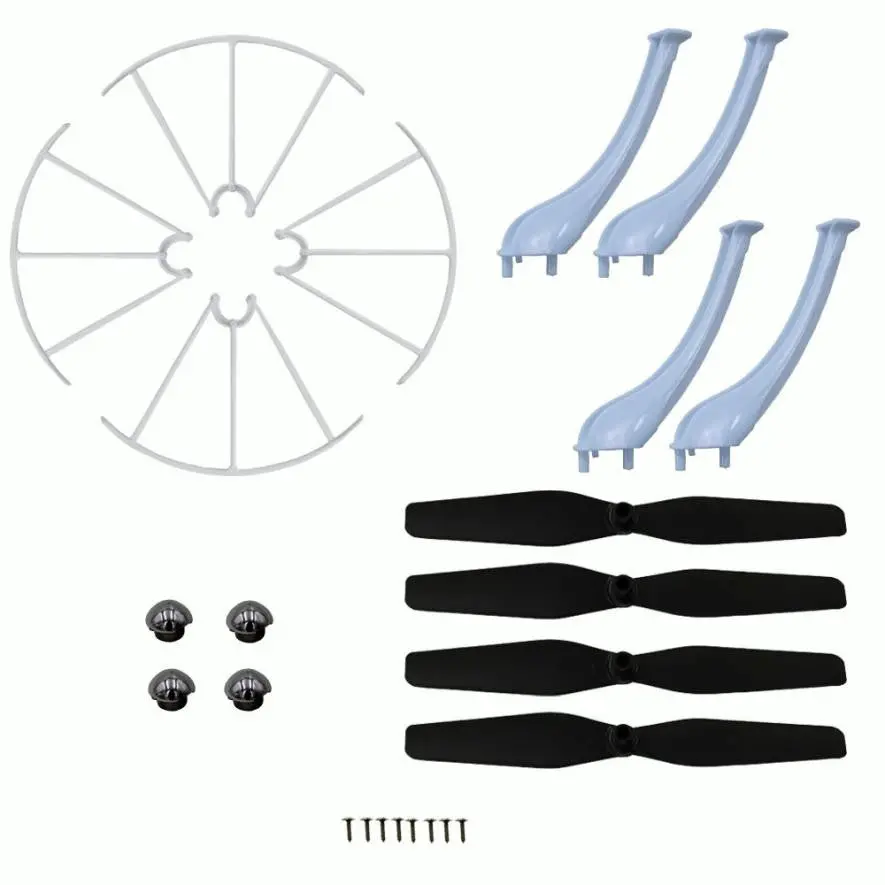 Syma X5hw X5hc Landing Skid+Blade Propeller+Propeller Protectors Spare Set Rc Helicopter Parts Mini Drone Headless Drone Part 1