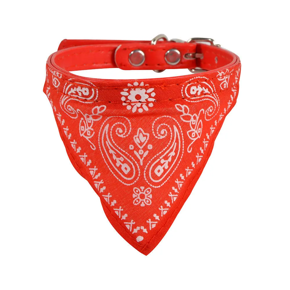 Low Price Collar Dog Pu Leather Adjustable Pet Dog Collar Scarf Neckerchief Necklace Pet Collars Pet Products For Animals Xt 1