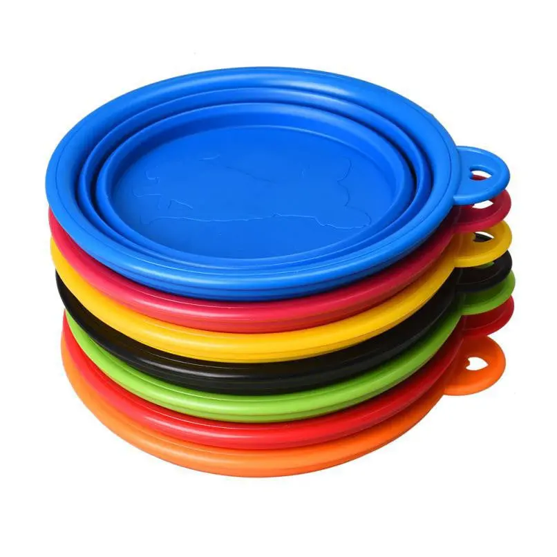 Super Deal Dog Bowl,Dog Cat Pet Travel Bowl Silicone Collapsible Feeding Water Dish Feeder Portable Water Bowl Pet 1