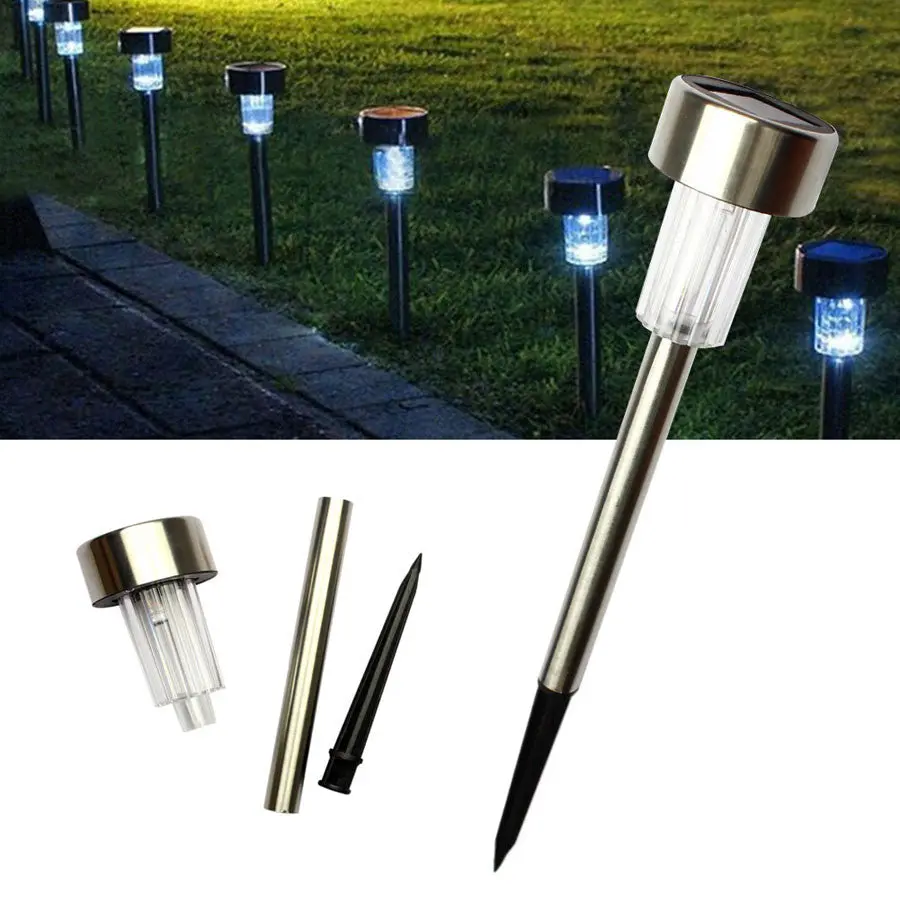 10Pcs/Lot Solar Panel Led Spike Spot Light Spotlight Solar Lamps Outdoor Grounding Sun Light For Landscape Garden Yard Path Lawn 1