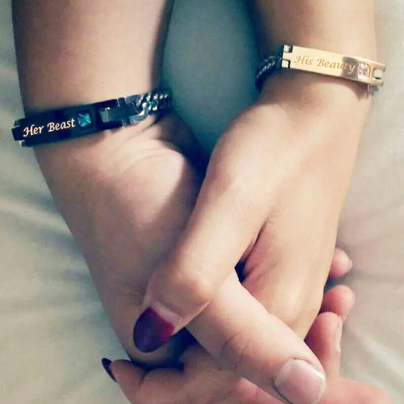 Aziz Bekkaoui Lover Couple Bracelets With Box Best Gift Charm Bracelets For Women Stainless Steel Men Jewelry Drop Shipping 1