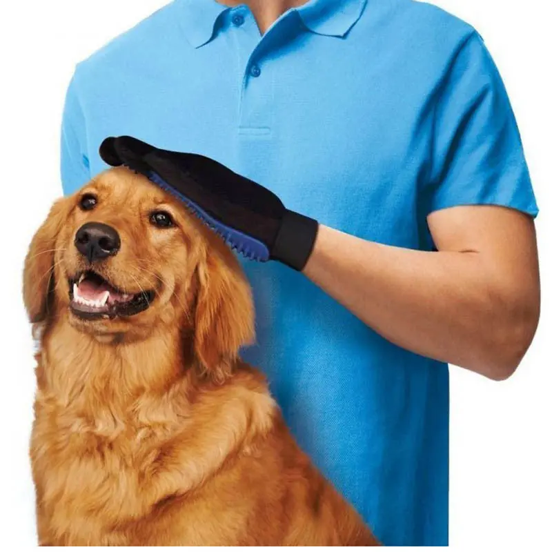 2017 New Product Silicone Dog Glove Deshedding Gentle Efficient Pet Grooming Dogs Bath Pet Supplies 1