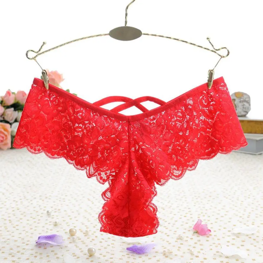 Women Cotton Briefs Sexy Lace Panties Seamless Breathable Hollow Low-Rise Girl Underwear High Quality 1