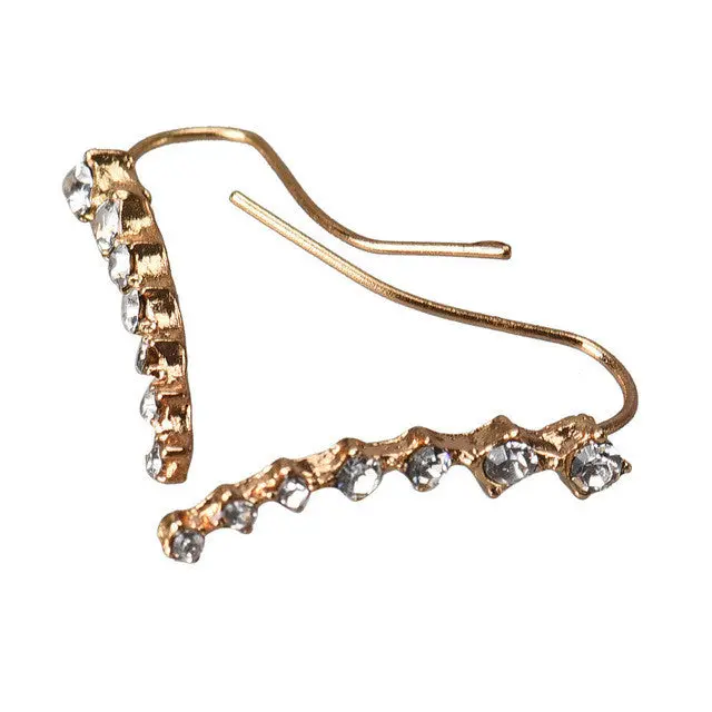 Susenstone Rhinestone Crystal Seven Stars Trendy Jewelry Beautifully Ear Row Accessories Line Type Earrings For Women 2