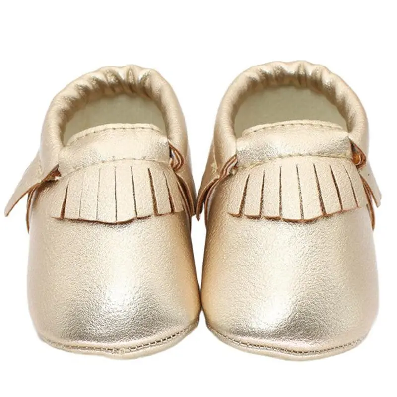 Tassels Baby Moccasin Newborn Baby Shoes Soft Bottom Pu Leather Prewalkers 0-18M 1