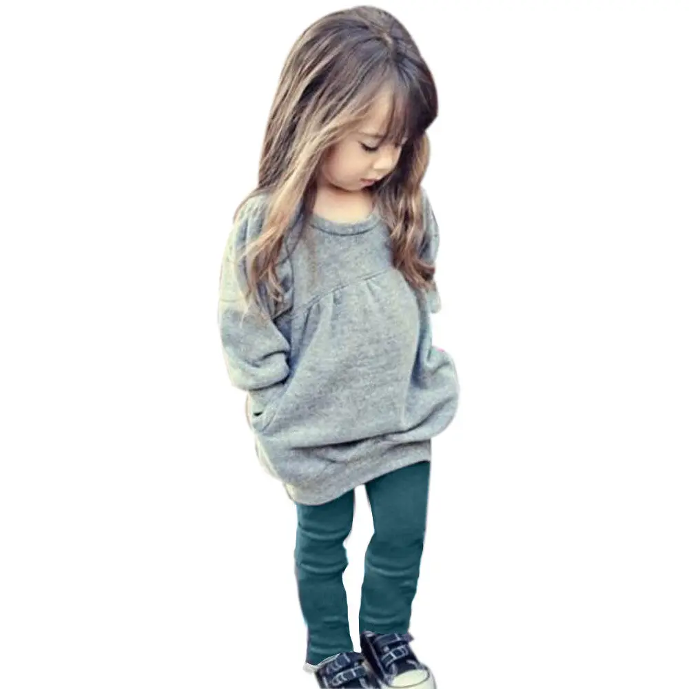Girl Clothes Winter Warm 2 Pieces Pants And Tops Clothing Sets Long Sleeve Cotton Toddler Girl Clothing Roupas Meninas 1