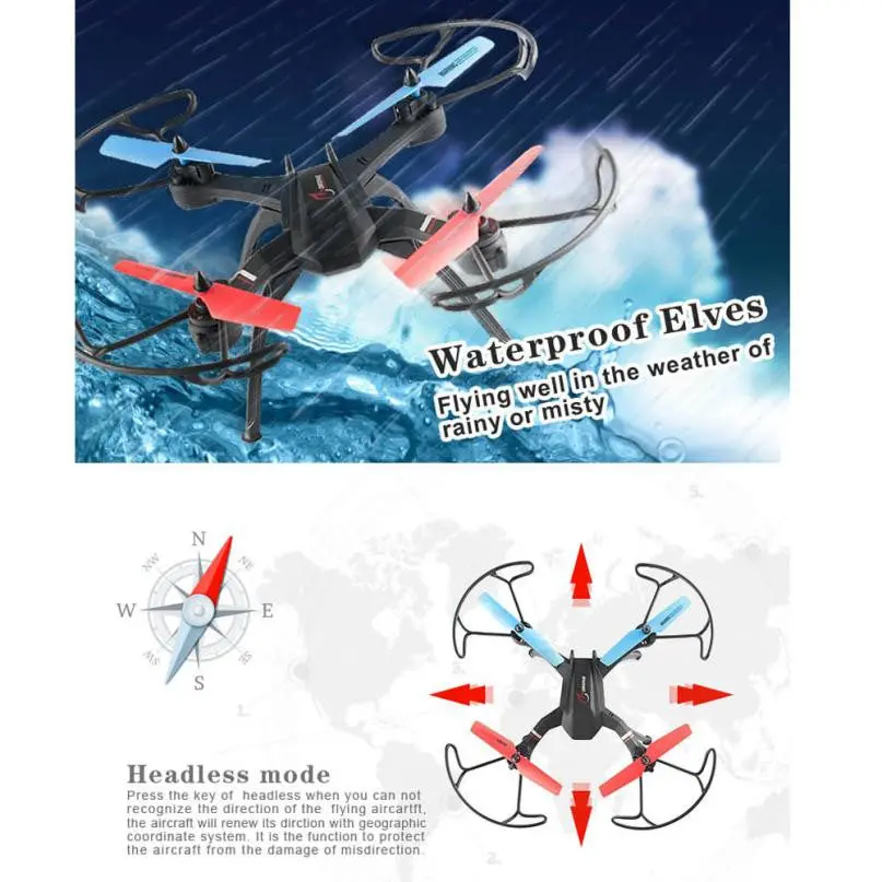 Headless Drone With Camera Video Control St L3 Mode One Key Return 360 Eversion 2.4G 4Ch 6Axis Rc Quadcopter Rc Toy Mini Drone 1