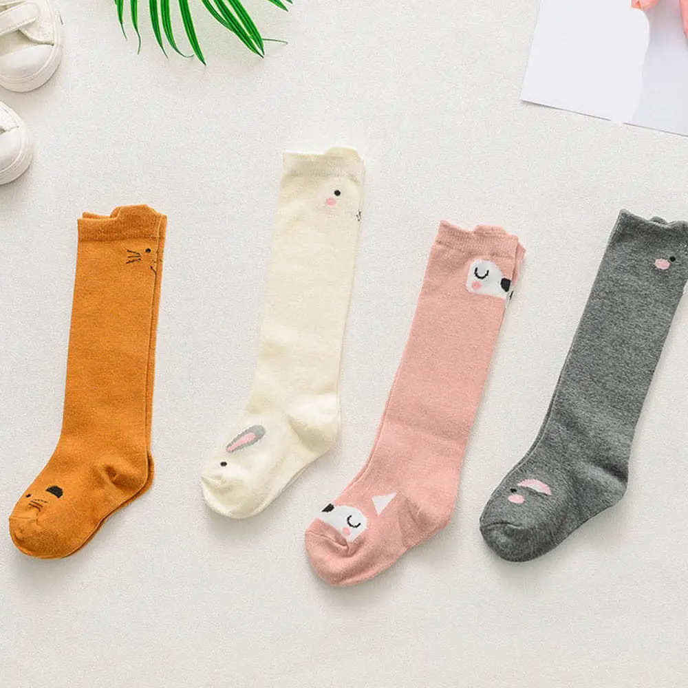 1-3 Year Baby Kids Socks Long Cute Lovely Cartoon Animal Zoo Socks Baby Girls Boys Cotton Warm Soft Sox Drop Ship 1