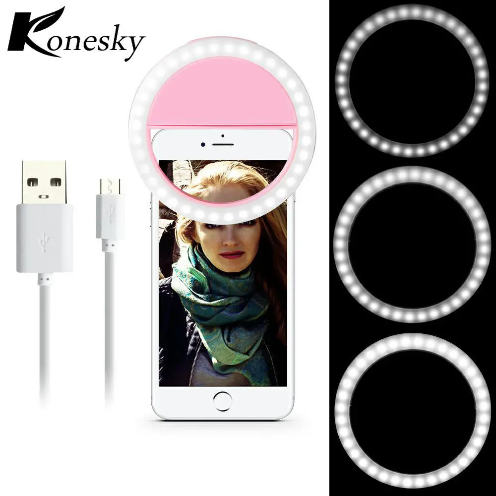 Selfie Ring Light Portable Flash 36 Led Camera Phone Photography Usb Light Enhancing Photography For All Smartphones 6 Plus 6S 1