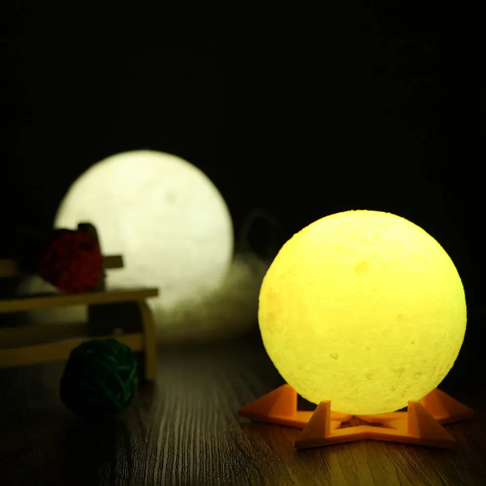 3D Magical Moon Led Night Light Moonlight Desk Lamp Usb Rechargeable Support Remote Control For Home Decoration Christmas 1