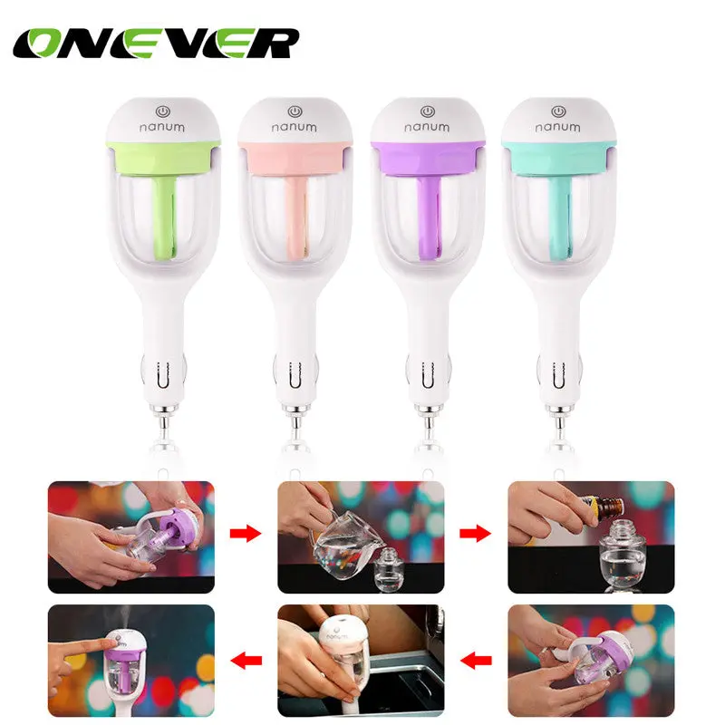 Car Air Humidifier Aroma Diffuser Mini Air Purifier Aromatherapy Essential Oil Diffuser Portable Mist Maker Fogger 1