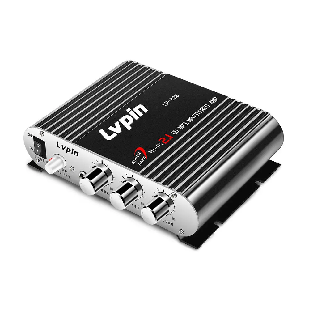 2.1 Channel Stereo Mini Computer Car Amplifier Subwoofer Out Amplifier Lp-838 1