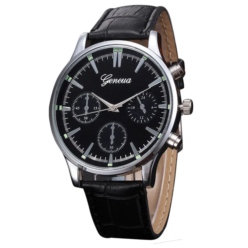 2017 Fashion Men Watches Fashion Casual Geneva Quartz Watch Mens Watches Wristwatches For Men Male Montre Homme 1