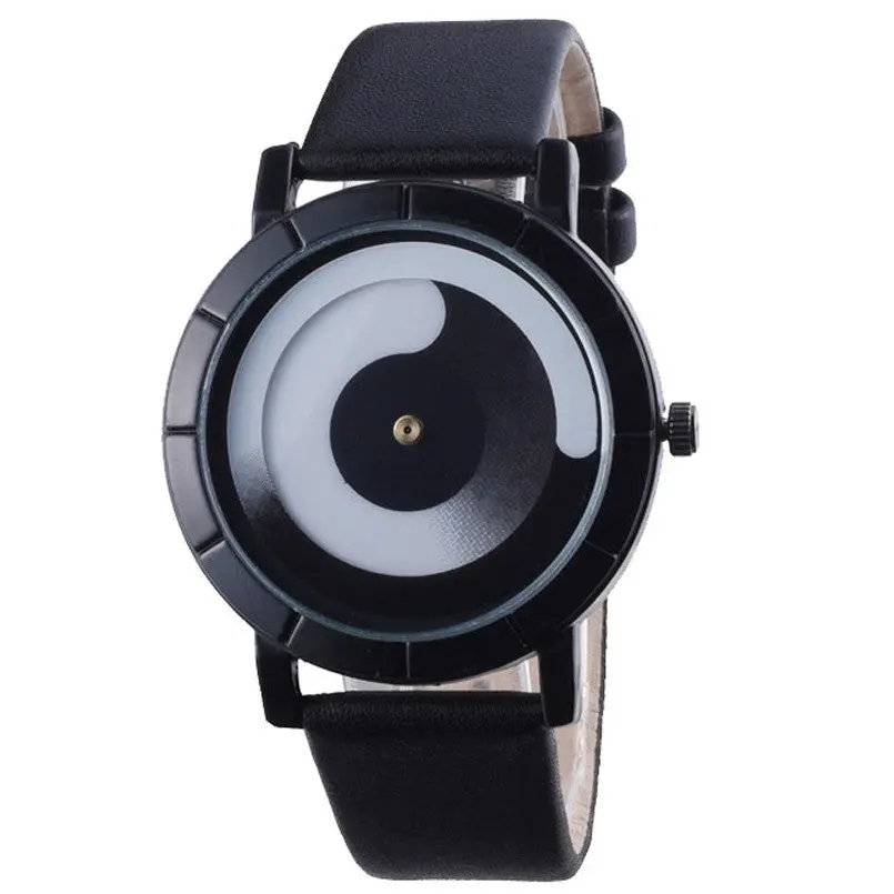 Fashion 2017 Watch Women Men Unisex Simple And Creative Trends Couple Lovers Black Strap Quartz Wristwatches Ladies Montre 1