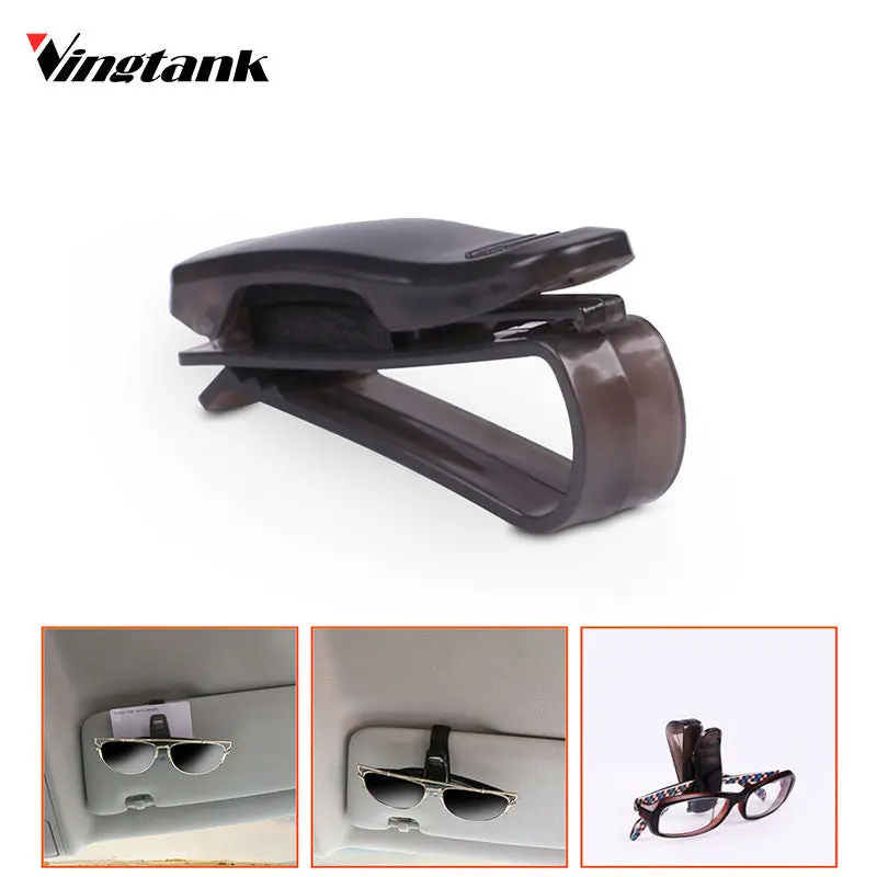 Vingtank Portable Car Glasses Holder Sunglass Clip Storage Cases Ticket Holder Sunglasses Car Auto Black Business Card Holder 1