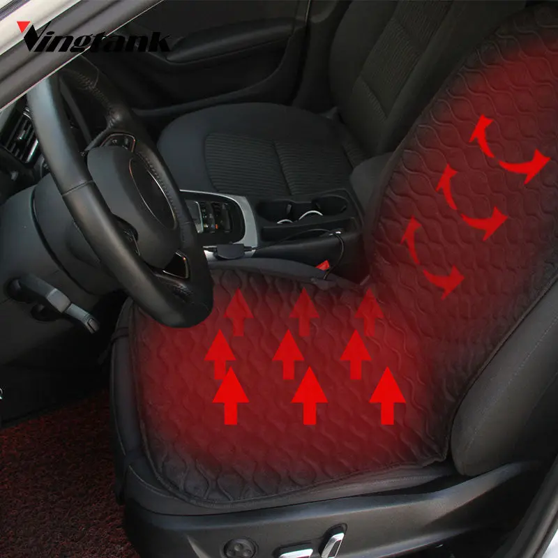 Vingtank Heated Car Seat Cushion Cover Seat Heater Warmer Winter Household Cushion Car Driver Heated Seat Cushion Cover Dc 12V 1