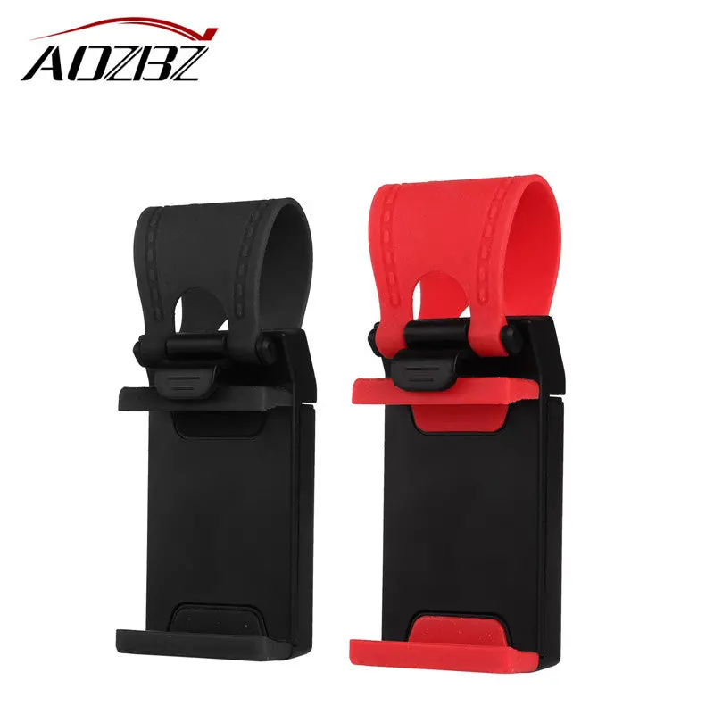 Universal Car Steering Wheel Clip Mount Phone Holder For Iphone 7 7Plus 6 6S Samsung Xiaomi Huawei Mobile Phone Gps 1