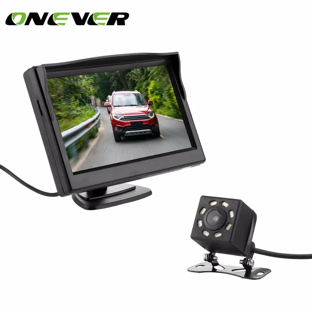 7Led Ccd Waterproof Vehicle Camera Night Vision Hd Car Rear View Back Up Reverse Parking Camera+5 Inch Tft Lcd Car Monitor 1