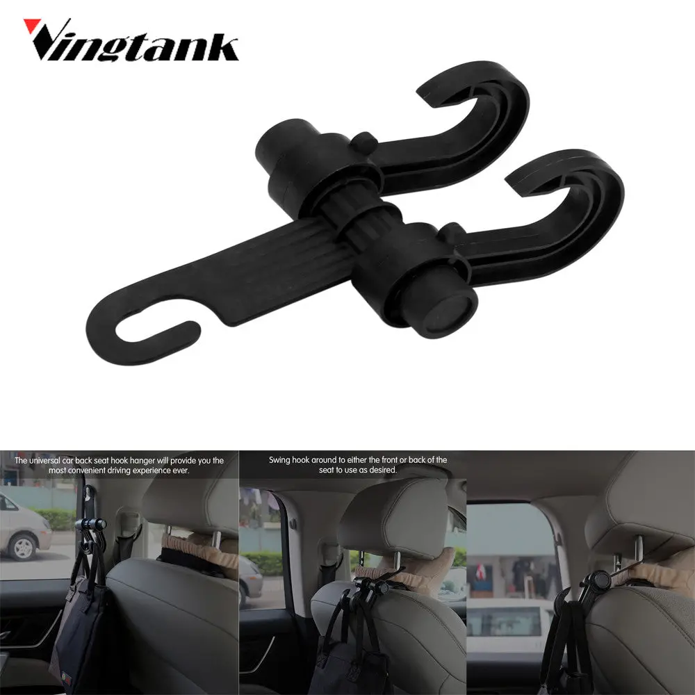 Vingtank Double Car Back Seat Headrest Hanger Holder Hooks Clips For Bag Purse Cloth Grocery Automobile Interior Accessories 1
