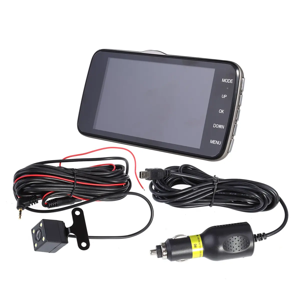 4" 1080P Hd Car Dvr Dual Lens Camera Video Recorder Rearview Dash Cam G-Sensor 1