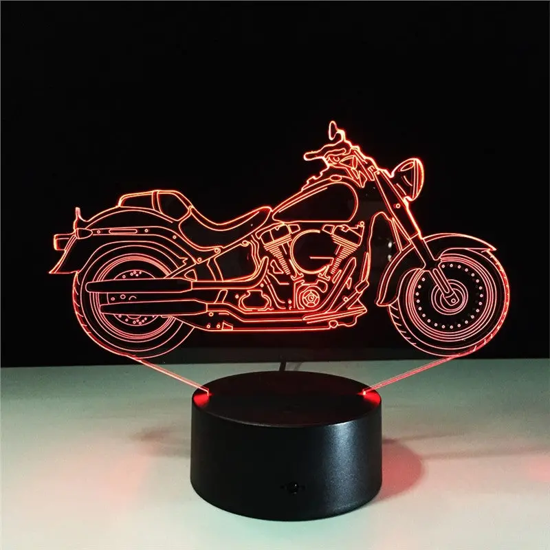 3D Lamp Visual Light Effect Touch Switch & Remote Control Colors Changes Night Light 1