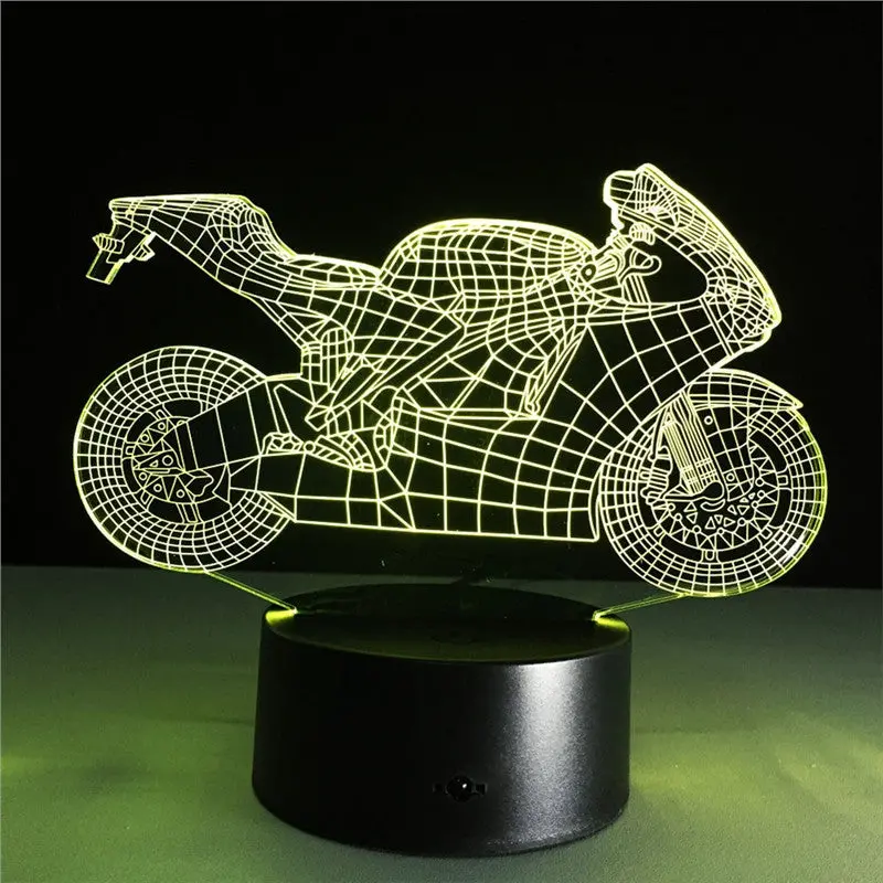 3D Lamp Visual Light Effect Touch Switch & Remote Control Colors Changes Night Light 1