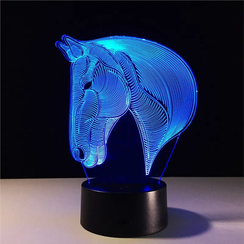3D Lamp Visual Light Effect Touch Switch & Remote Control Colors Changes Night Light 1