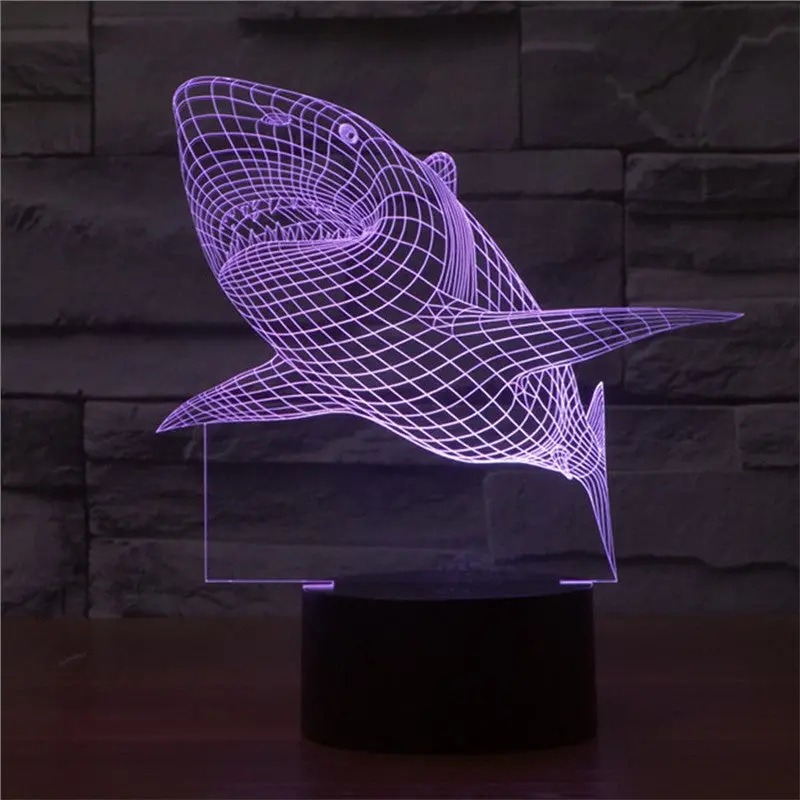 3D Lamp Visual Light Effect Touch Switch & Remote Control Colors Changes Night Light 1