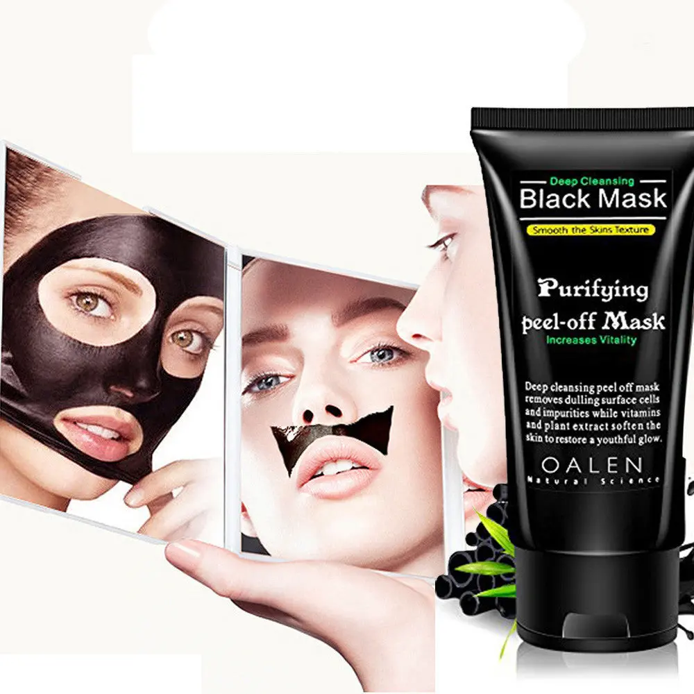 Blackhead Remover Skin Deep Clean Purifying Bamboo Charcoal Black Mud Face Mask 1