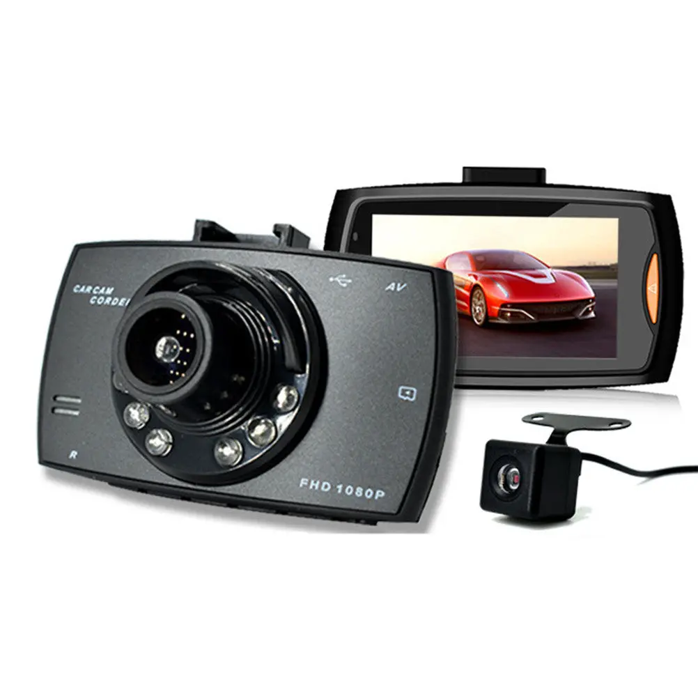2.7 Inch Car Dvr Camera Full Hd 1080P 140 Degree Wide Angle Dual Lens Night Vision Dash Cam Camcorder Driving Video Recorder Parking Monitor With G-Sensor Motion Detection Loop Recording 1