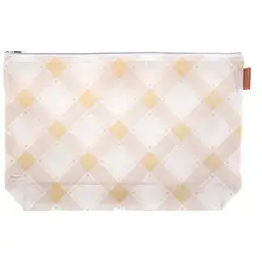 Tan Plaid Large Project Bag 1