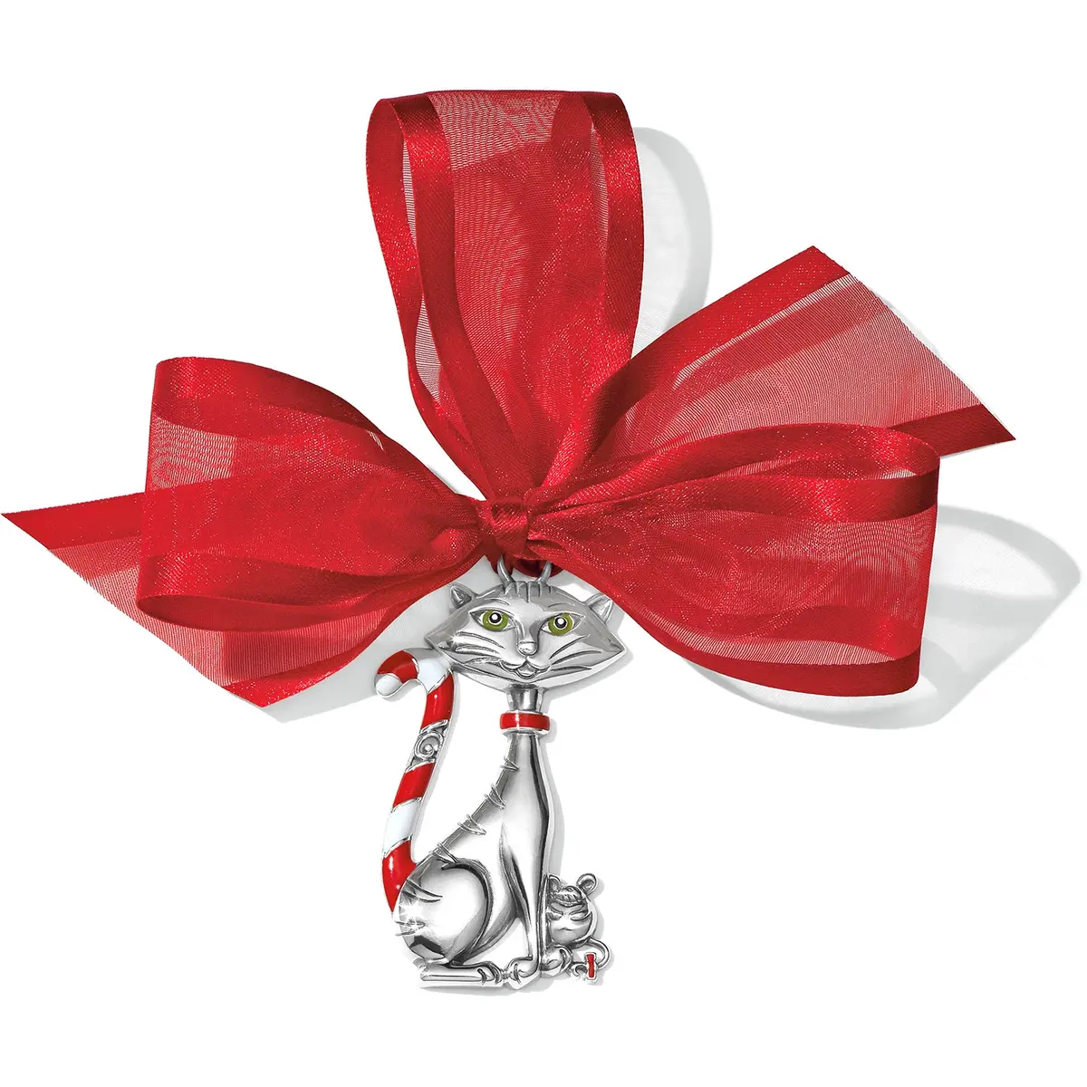 Candy Cane Cat Ornament 1